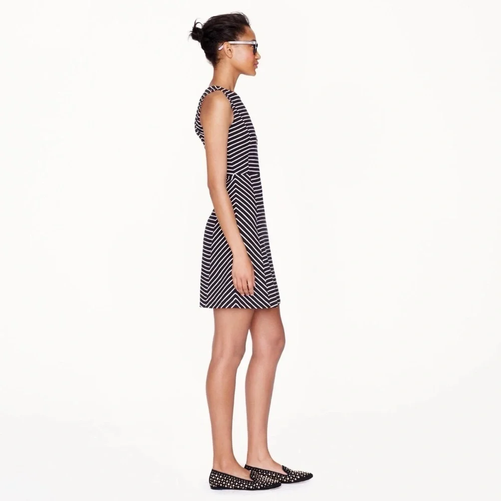 J.Crew Black and White Striped Dress Size XXS